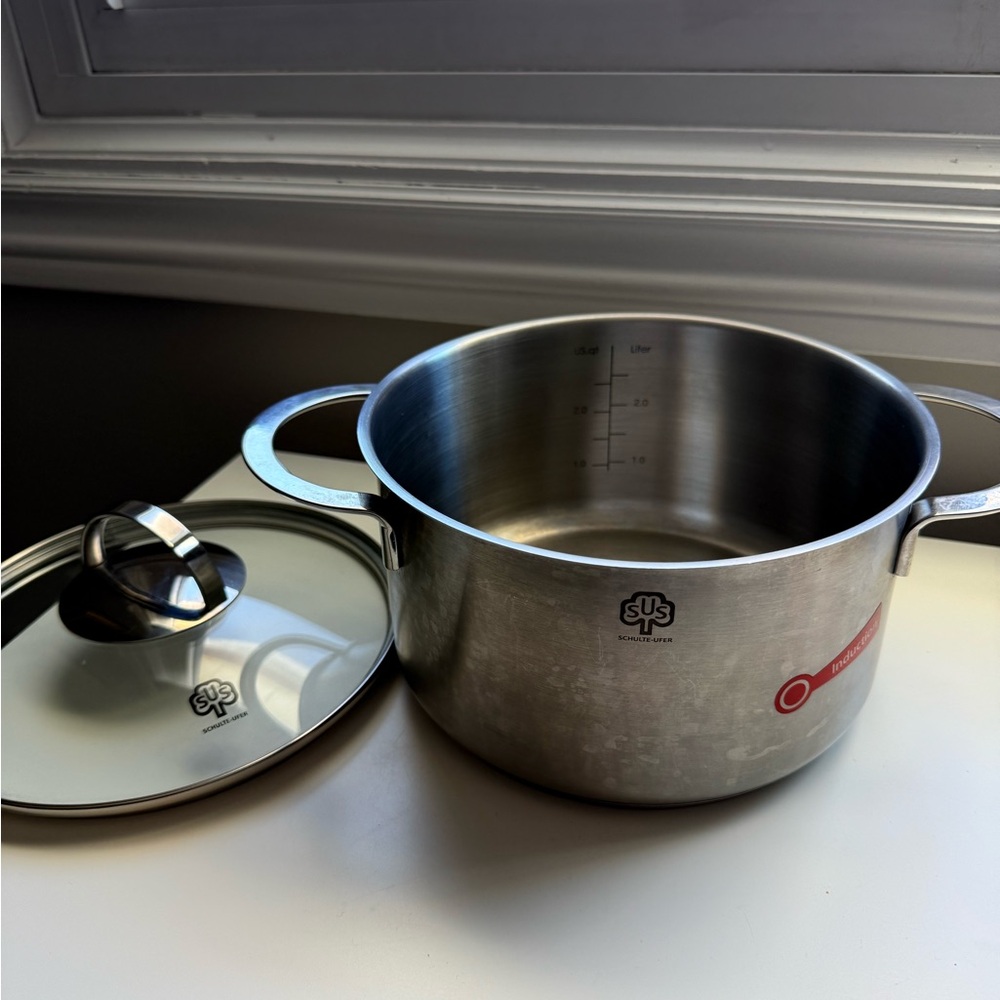 Schulte-Ufer 3L Stainless Steel Induction Stock Pot with Lid - Picture 5 of 8